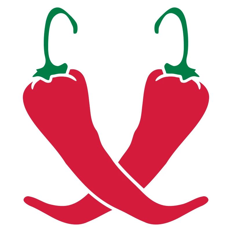 2 piments Chili chaud chaud