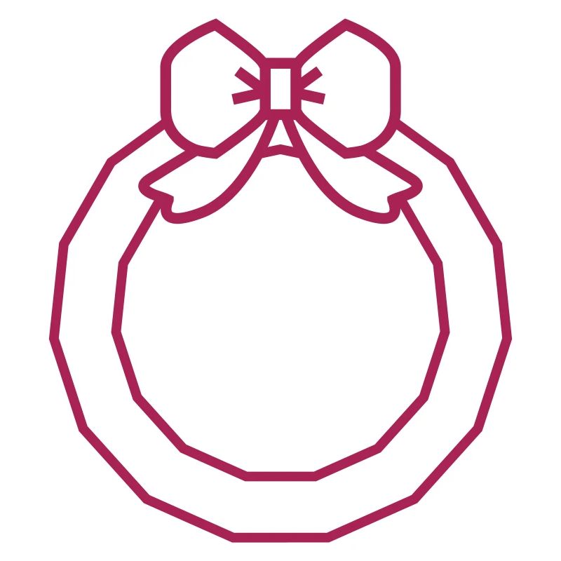 Icône de ruban de couronne de Noël