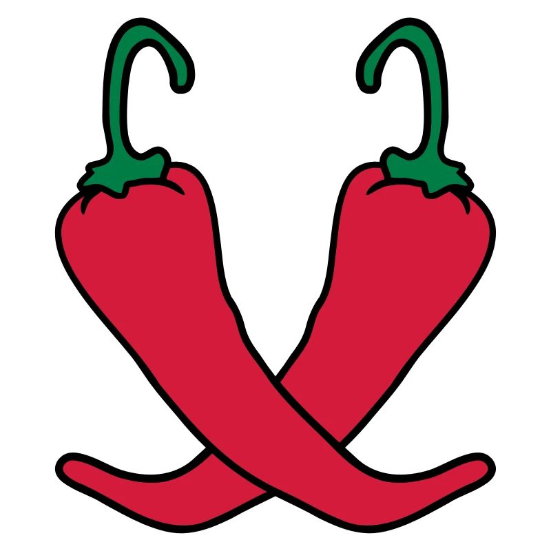 2 piments Chili chaud chaud