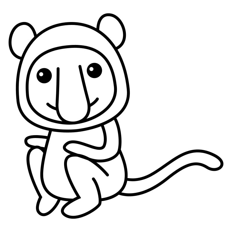 Affe comic Tier