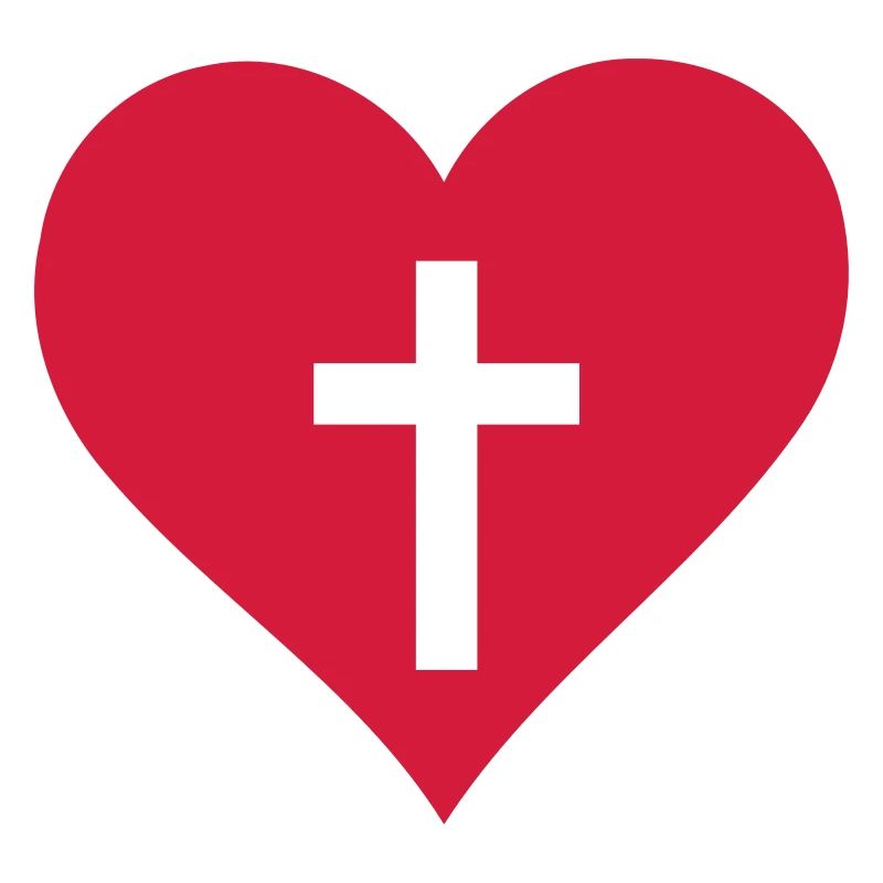 Herz mit Kreuz Ausschnitt