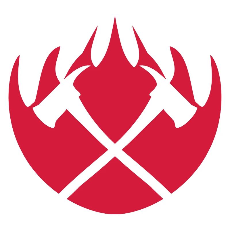 Fire flames 2 axes logo