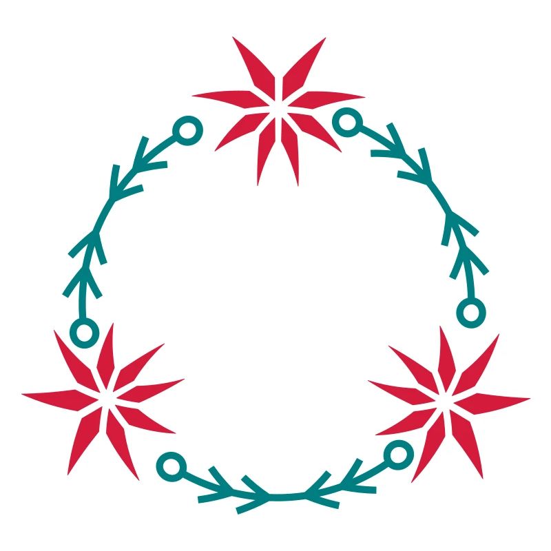 Weihnachtskranz aus Weihnachtsstern