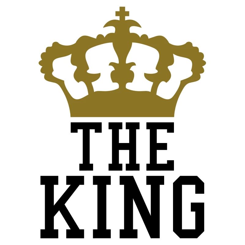 the king krone design text logo cool