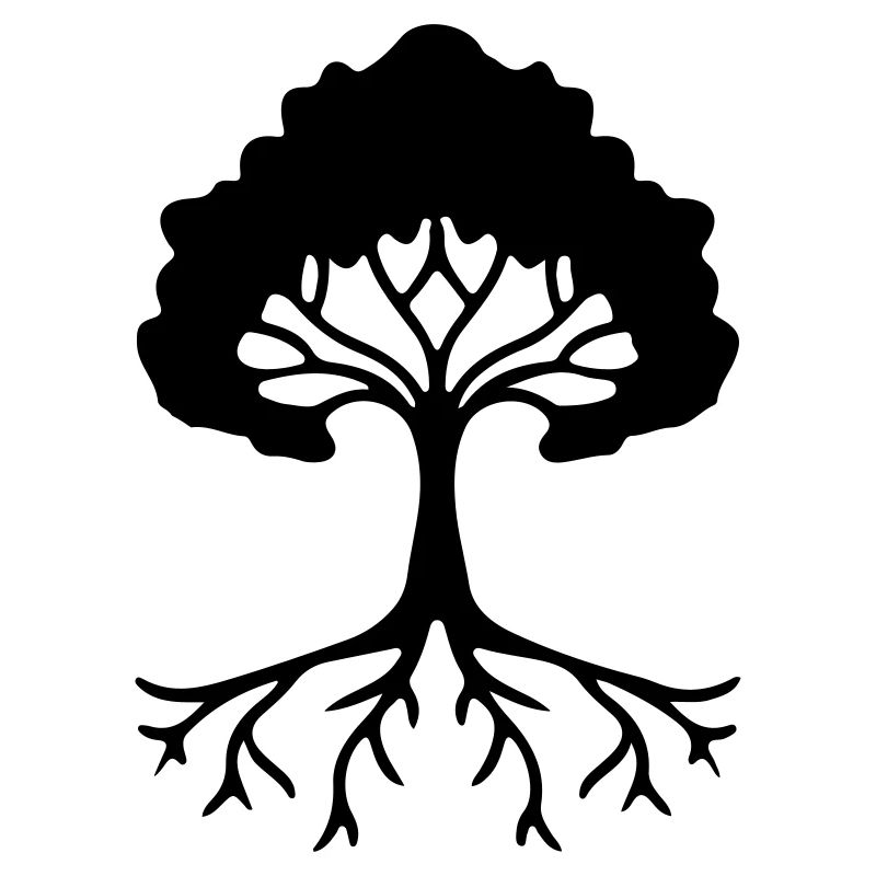 Baum mit Wurzeln Lebensbaum verwurzelt