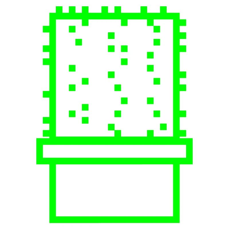 Cactus Cacti Retro Video Game Pixel Flower Pot
