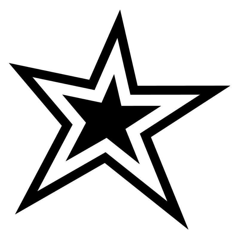 Stern mit Outline