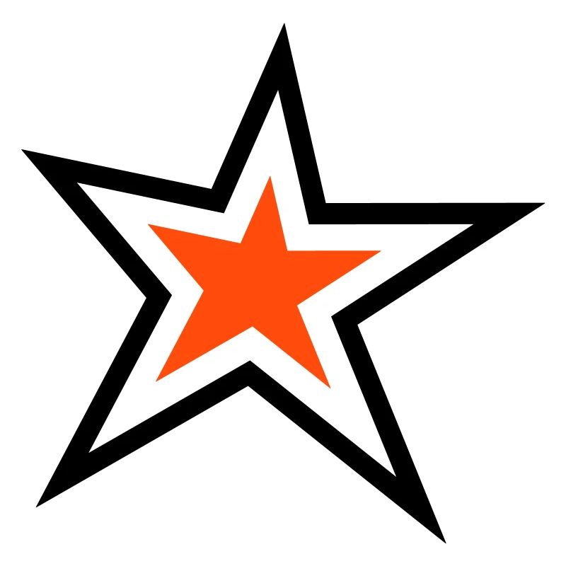 Étoile avec contour – 2 couleurs