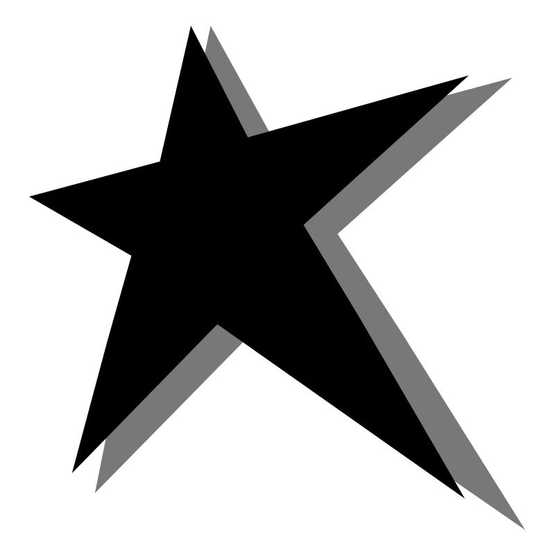 big star with shadow icon