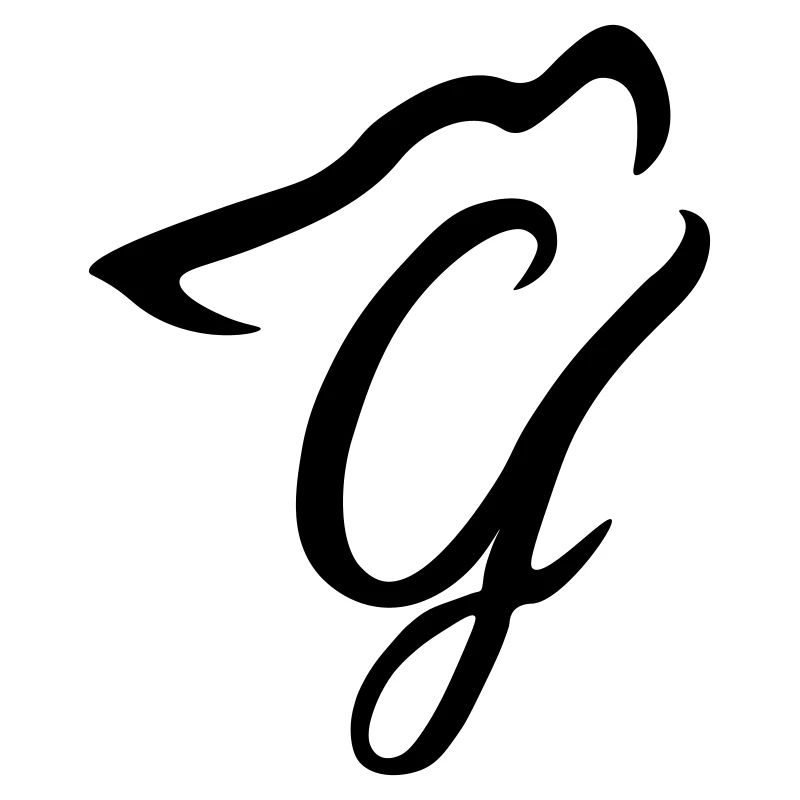 Heulender Wolf mit Gv-Inschrift
