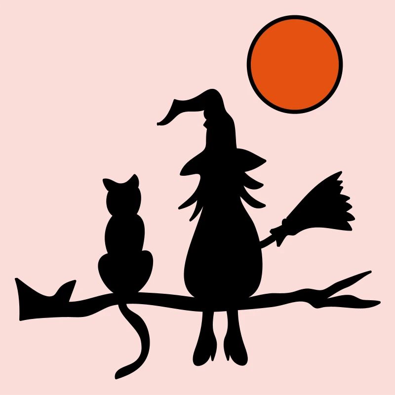 Sorcière avec chat
