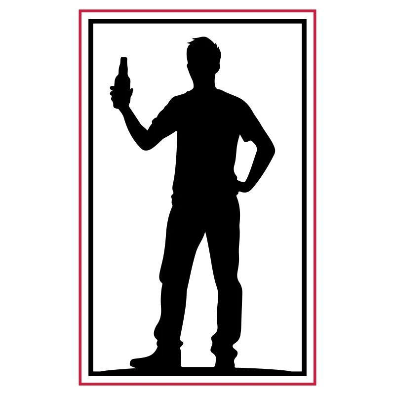 Drinking Bier Silhouette