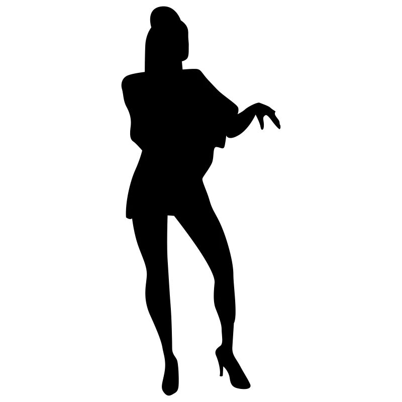 Conception de vecteur Singer and Dancer Silhouette