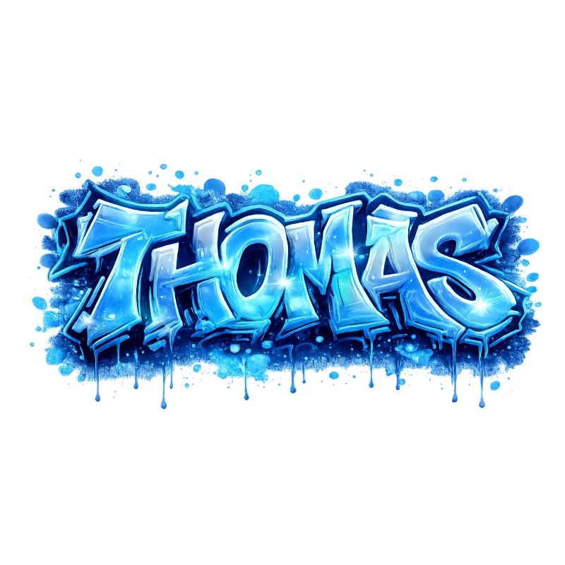Graffiti Thomas Name Geschenk Ideal Druckbar