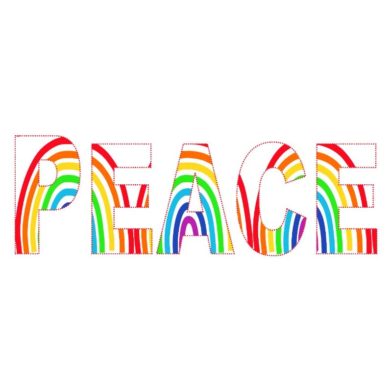Peace bunt Regenbogen