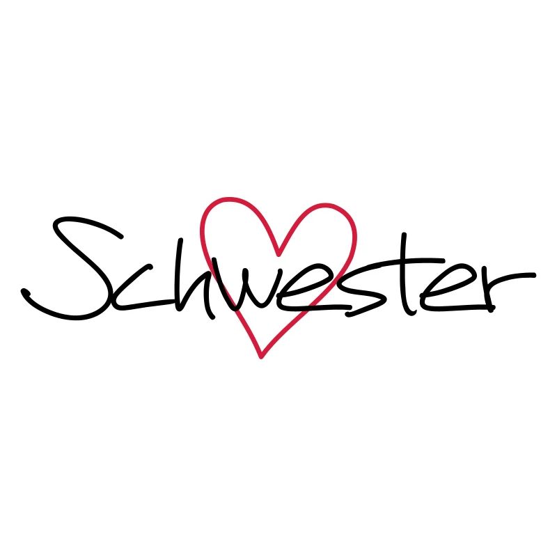 Herz Schwester Schwesterherz Geschenk Liebe