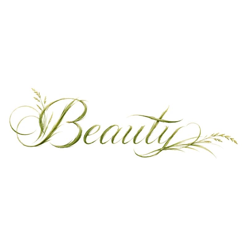 Beauty Lettering Nature Design