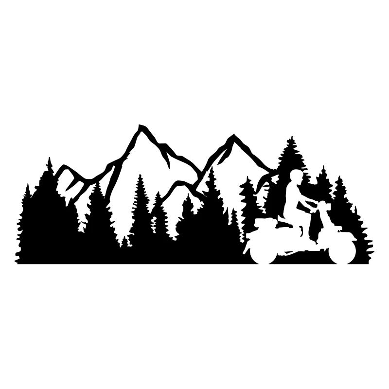 excursion scooter driver mountains nature wilderness trees w