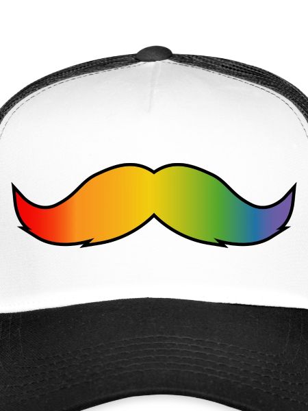 Regenbogen Bart queer schwarz