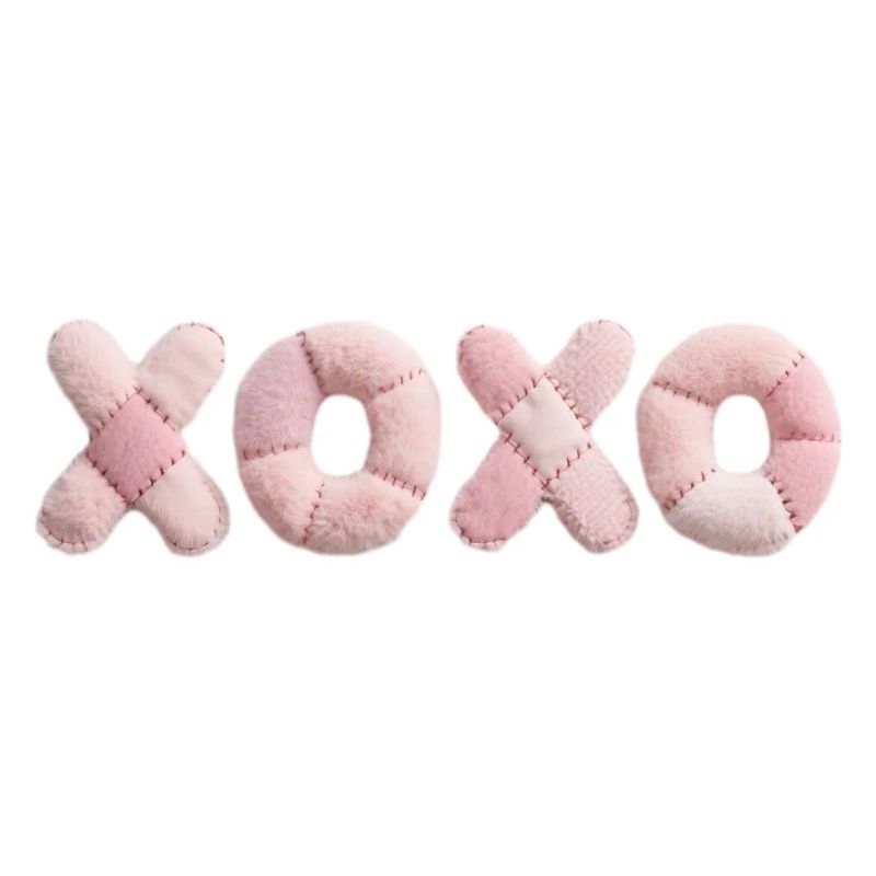 Plüsch Patchwork XOXO Design Pink