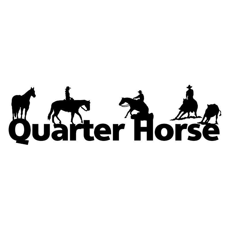 silhouettes de quart de cheval
