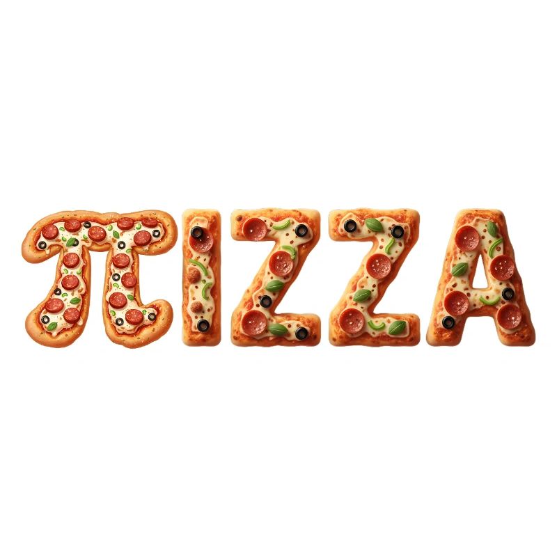 PIZZA Bunte Teigbuchstaben