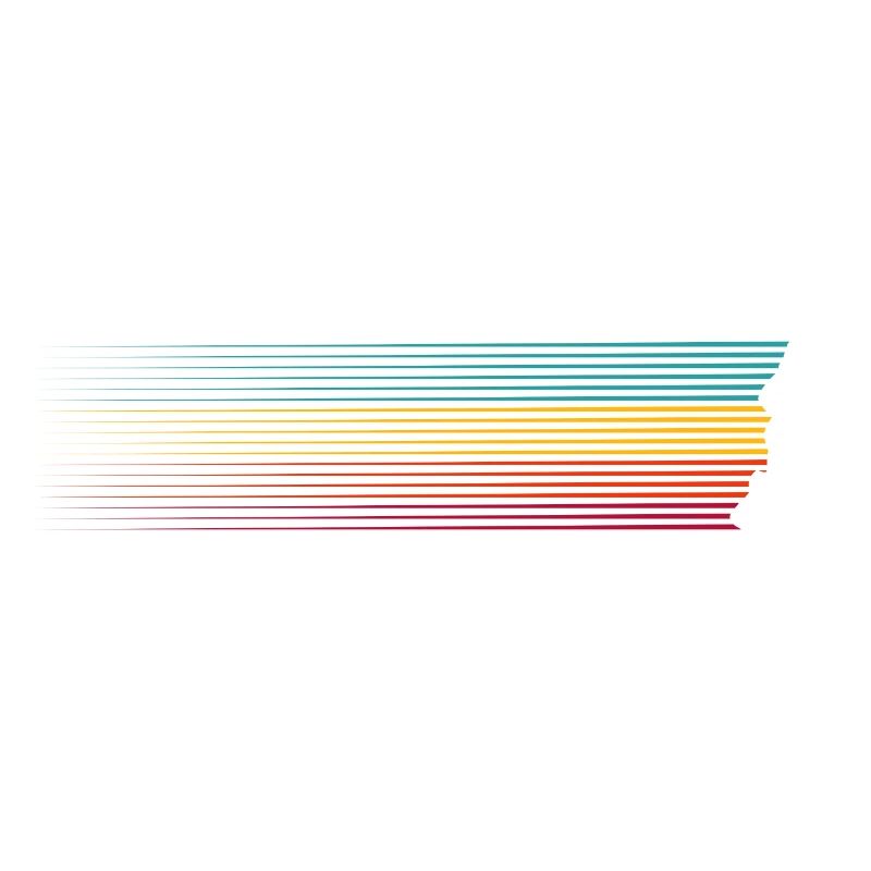 Rainbow Stripes Run Silhouette