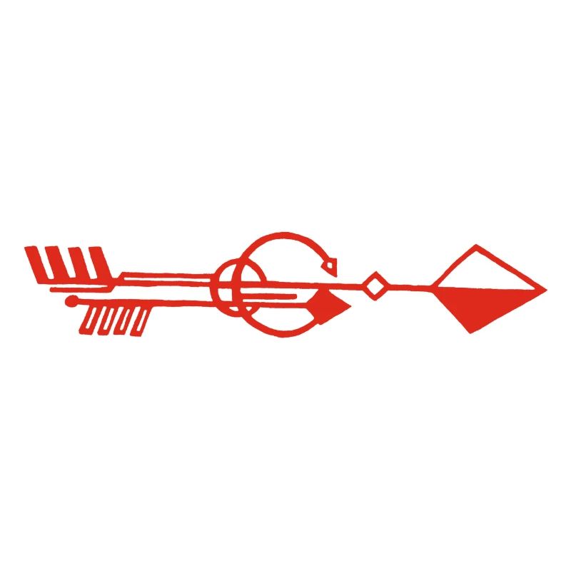 Flèche rouge étrange