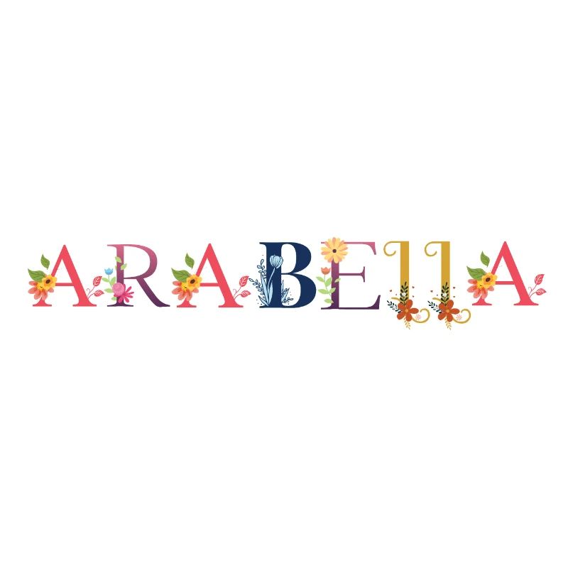 ARABELLA nom orné de fleurs