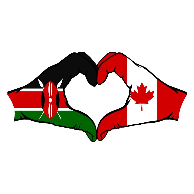 Kenya Canada Hands Heart Shape