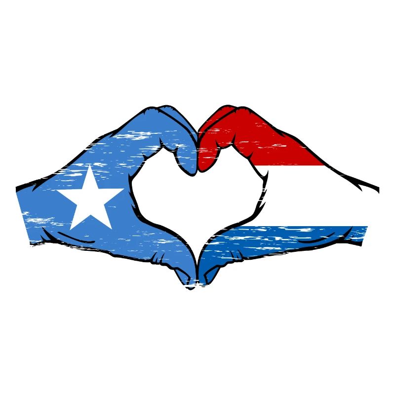 Somalie Hollande drapeau mains forme de coeur utilisé