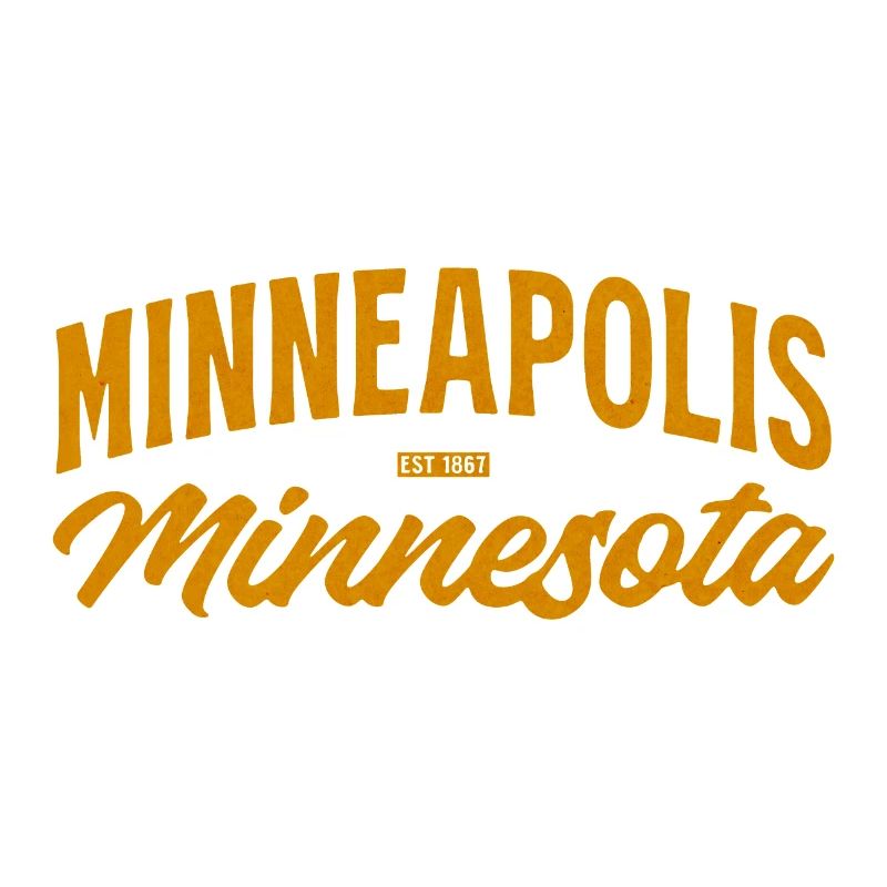 Minneapolis Script Vintage Orange