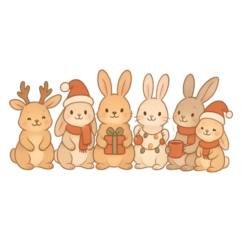 Hasen Kinder Jungen Mädchen Weihnachtshasen