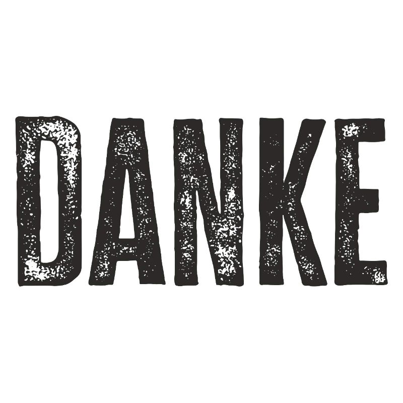 Danke Schriftzug – Minimalistisches Textdesign