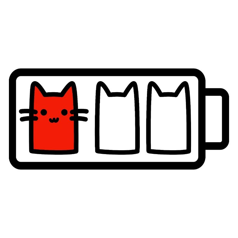 Low battery cat