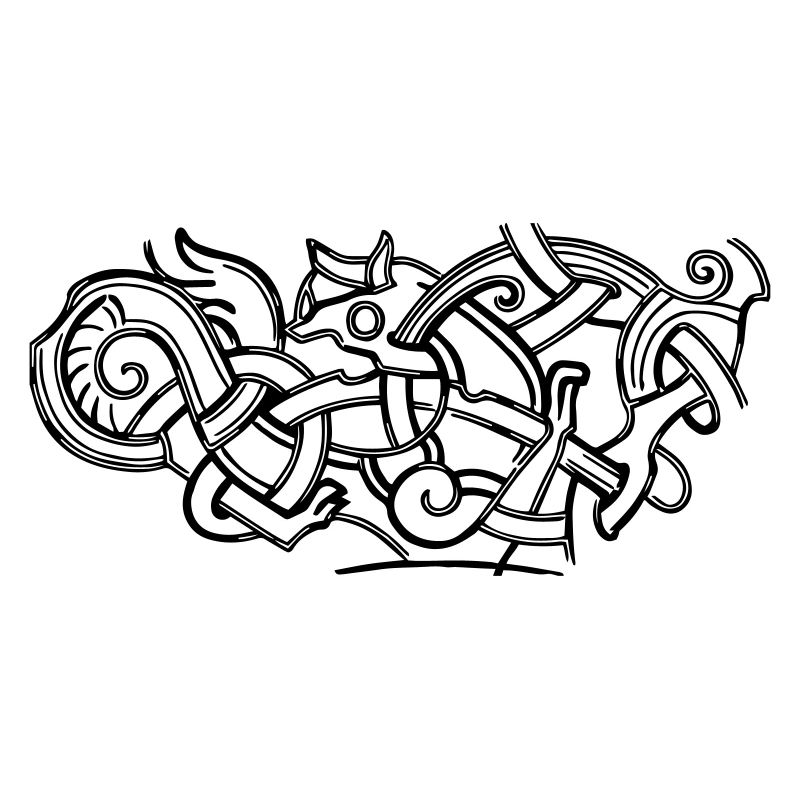 ancient celtic symbol drawing printdesign
