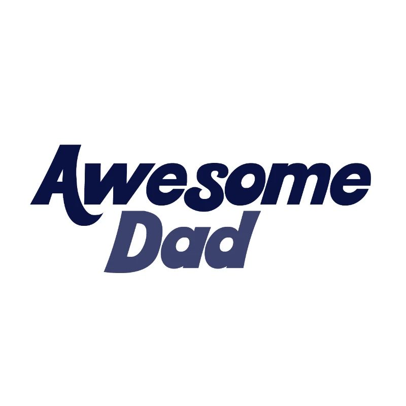 Bold Blue Gradient Awesome Dad