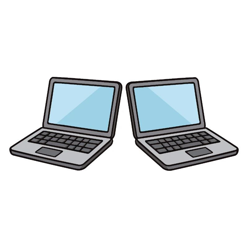 Doppel-Laptops Kollaboration