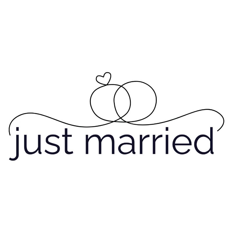 Frisch verheiratet - Liniendesign mit Trauring!