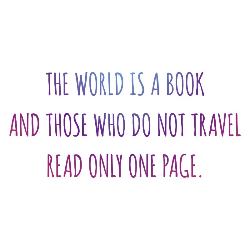 The world is a book.