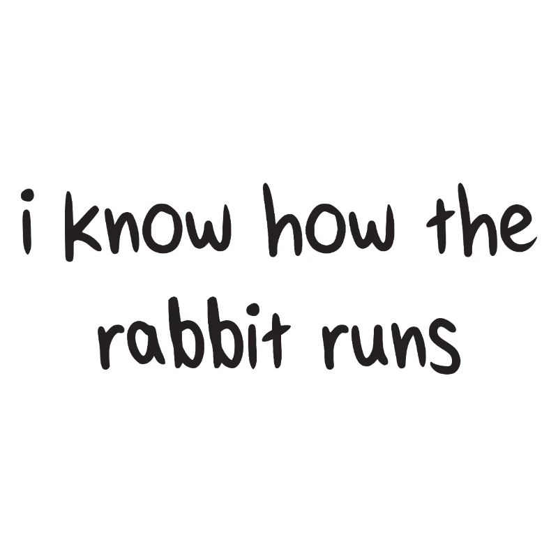 I Know How The Rabbit Runs Denglisch Sprichwort