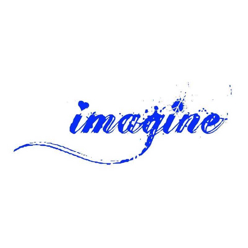 Imaginez des éclats bleus de lettres en couleur