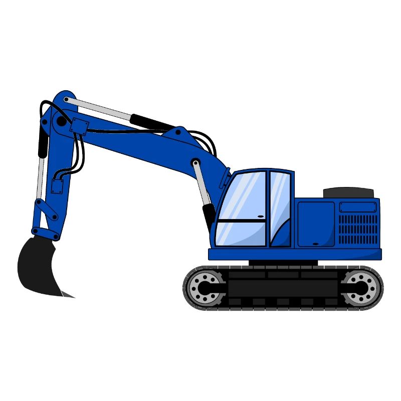 Bagger Baggerfahrzeug blau