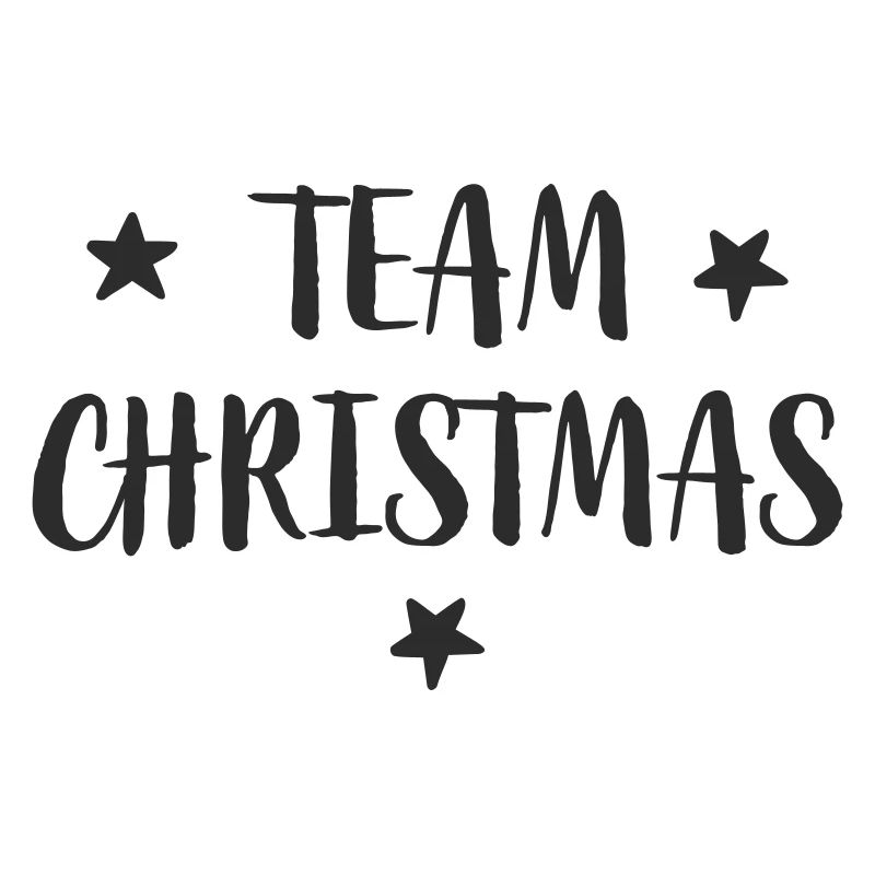 Lettrage de l’équipe de Noël avec étoiles