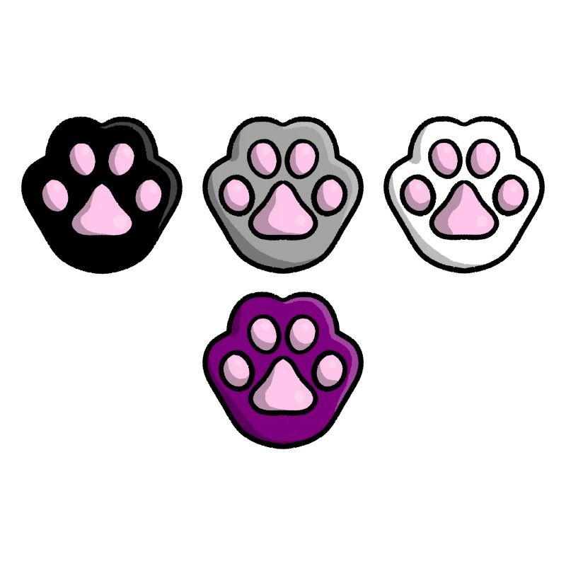 Mignon Chat Patte AsExué As Drapeau Drapeau LGBTQ