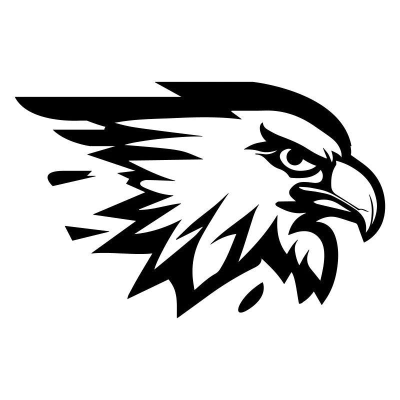 eagle's head with wing in profile