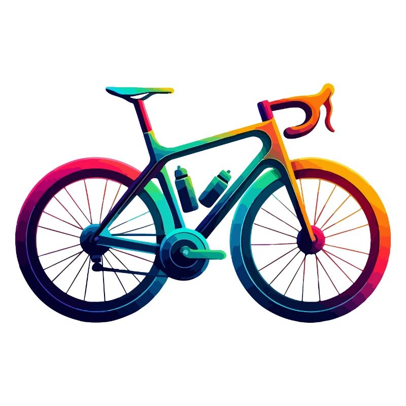 Lebendiger Regenbogen Radfahren Illustration