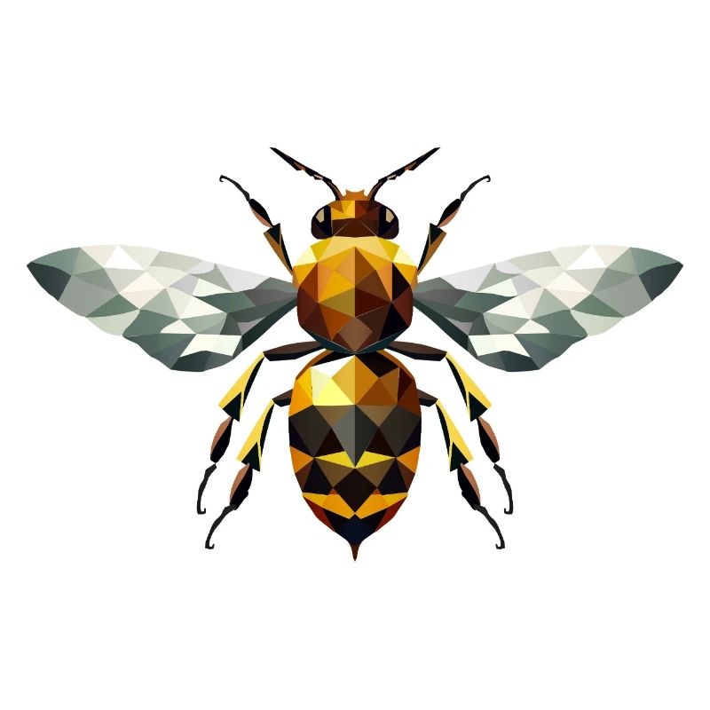 Bee with harmonious yellow and brown tones