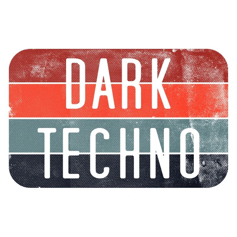 Dunkles Techno-Retro-Logo T-Shirt