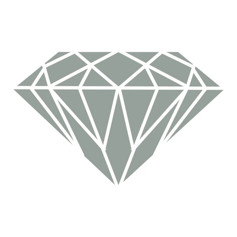 Geometrischer Diamant Linienkunst